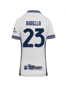 Billige Inter Milan Nicolo Barella #23 Bortedrakt Dame 2024-25 Kortermet